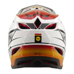 Каска full-face Troy Lee Designs D4 Composite MIPS Lined Up White